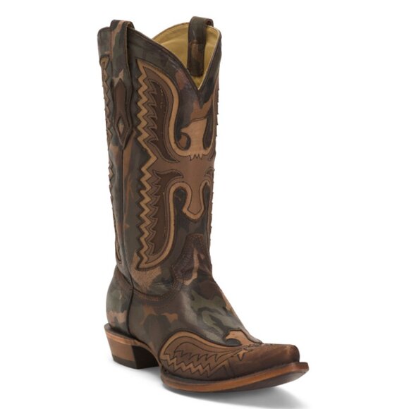 CORRAL BOOTS  Mexico Leather Eagle Inlay And Embroidery Western Boots - Picture 1 of 2